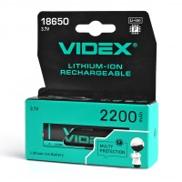 Акумулятор Videx літій-іонний 18650-P (захист) 2200mAh