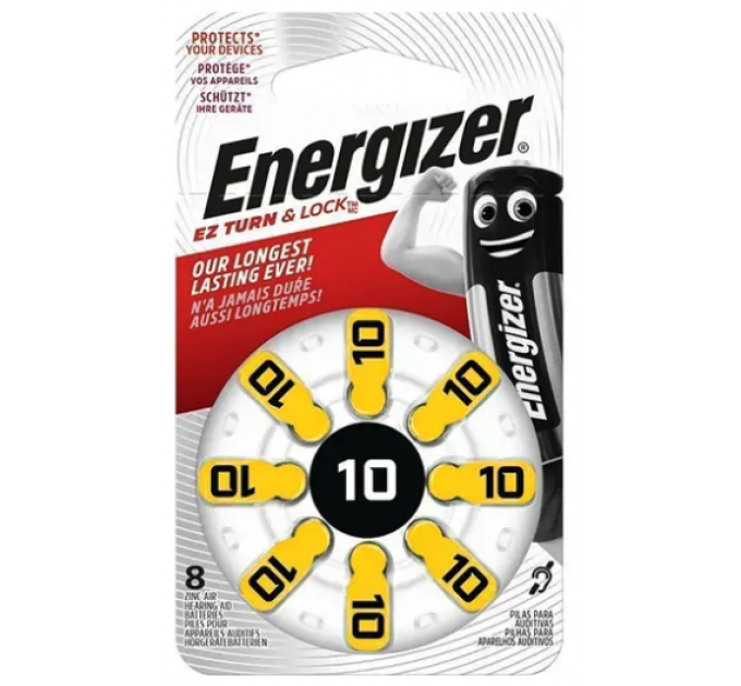 Батарейка ENERGIZER Zinc Air 10 DP- уп. 8 шт.