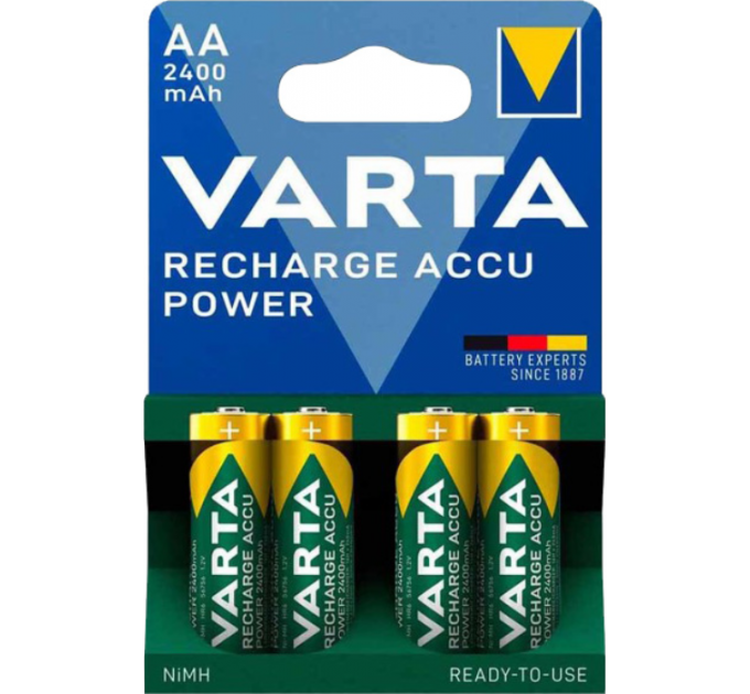 Акумулятор VARTA RECHARGEABLE ACCU AA 2400mAh BLI 4 NI-MH (READY 2 USE)