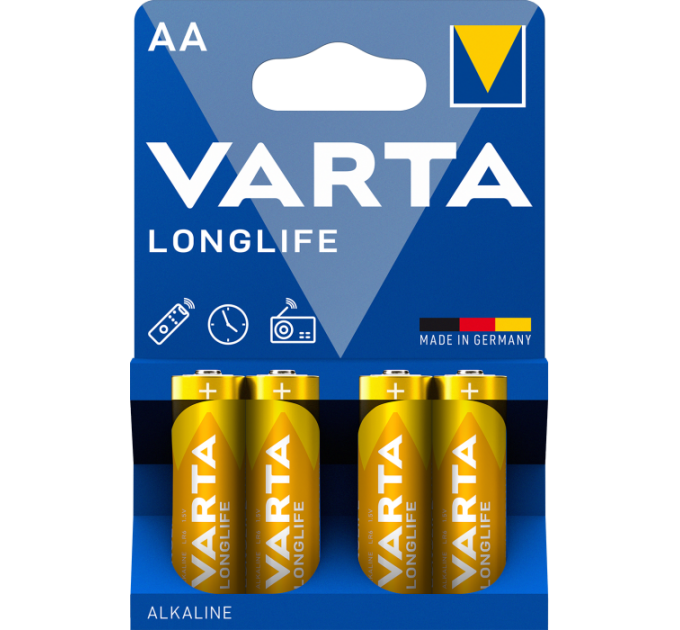 Батарейка VARTA LONGLIFE AA BLI 4 шт