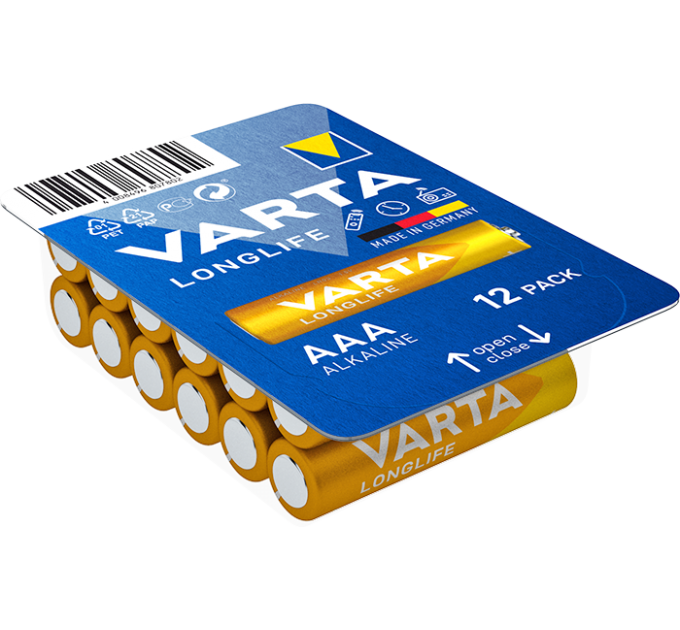 Батарейка VARTA LONGLIFE AAA BOX 12 ALKALINE