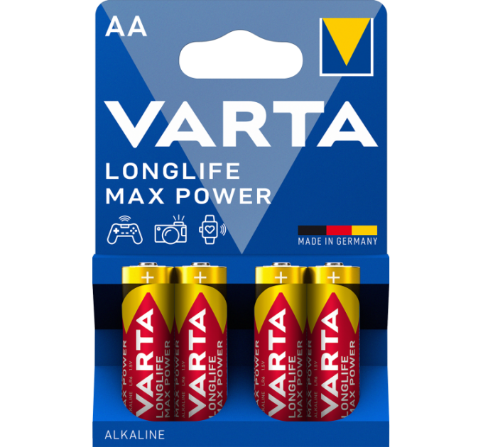 Батарейка VARTA LONGLIFE MAX POWER AA BLI 4 шт