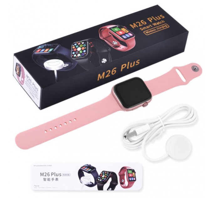 Apl Watch Series 6 M26 PLUS, 44mm Aluminium, беспроводная зарядка, pink