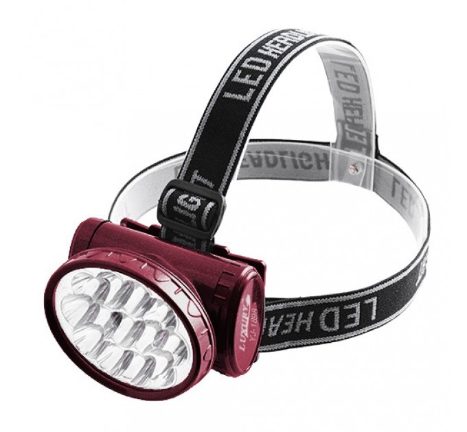 Фонарь налобный Luxury 1898, 13LED, Li-Ion аккумулятор, ЗУ 220V