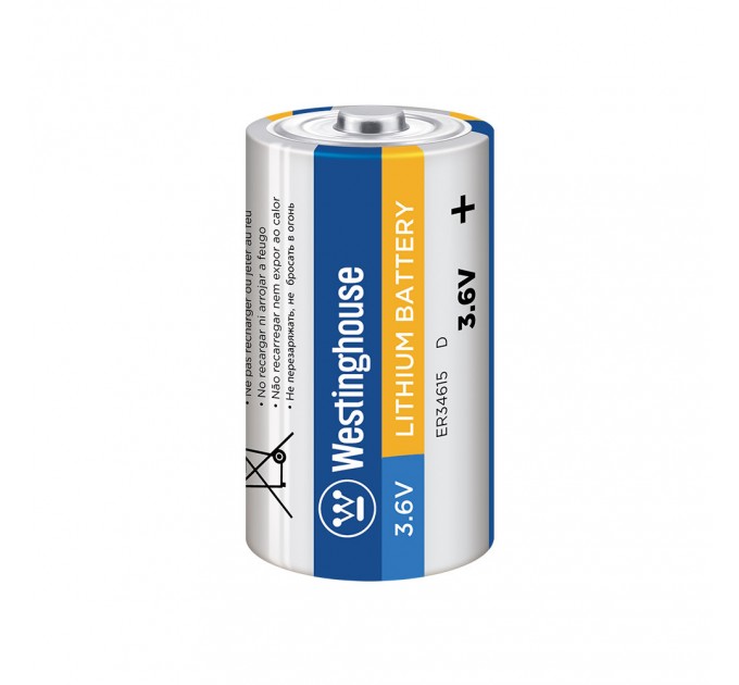 Литиевая батарейка Westinghouse Li-SOCI2 ER34615, 3.6V, 19000mAh, 1 шт/уп