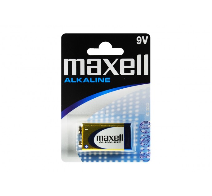 Щелочная батарейка Maxell Alkaline 9V/6LR61 Крона 1шт/уп blister
