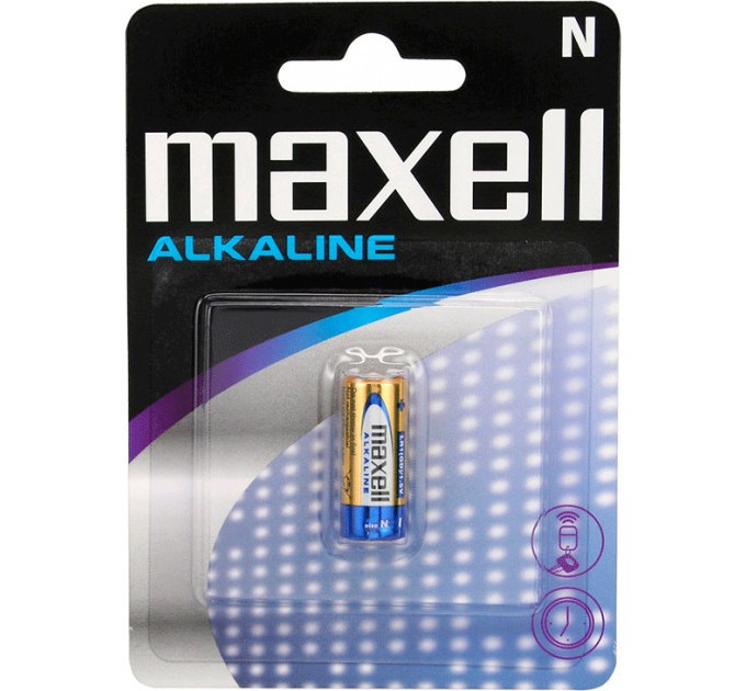 Щелочная батарейка Maxell Alkaline N/LR1 1шт/уп blister