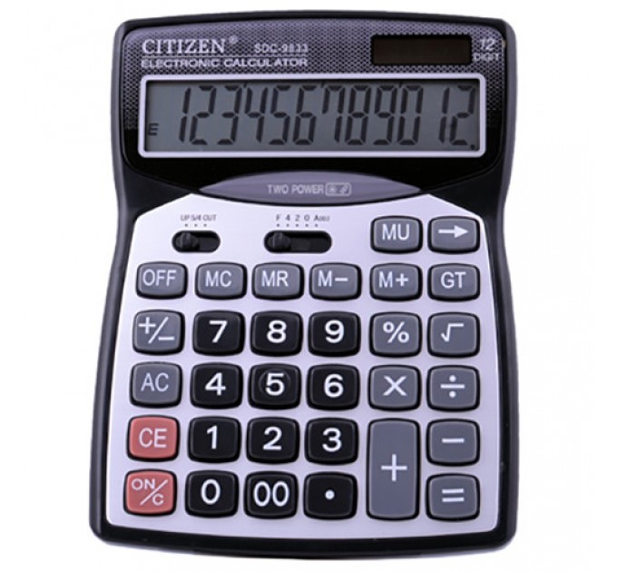Калькулятор CITIZEN 9833,  двойное питание