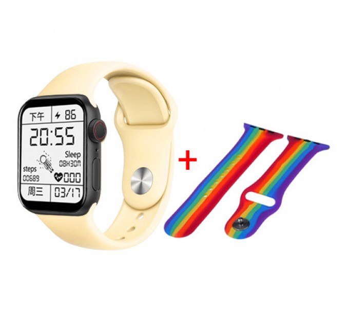 Smart Watch Series 6 Z32 PRO, 44mm Aluminium, 2 ремешка, yellow/color