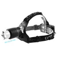 Фонарь налобный 2199-T6, 2х18650, signal light, шипы, zoom, ЗУ mircoUSB, Box