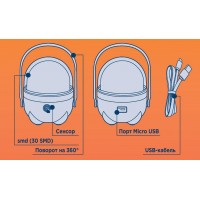 Фонарь Quantum кемпинговый перезарядный Pretty LED + Micro USB кабель в комплекте (QM-FL3010)