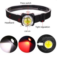 Фонарь Quantum налобный аккумуляторный Lucky LED COB + Micro USB кабель в комплекте (QM-FL4010)