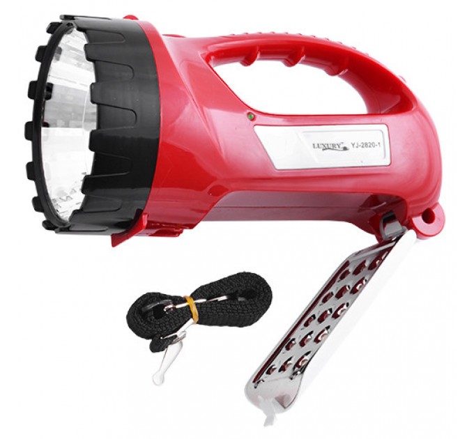 Фонарь переносной Luxury 2820, 1W+15LED, Li-Ion аккумулятор, ЗУ 220V