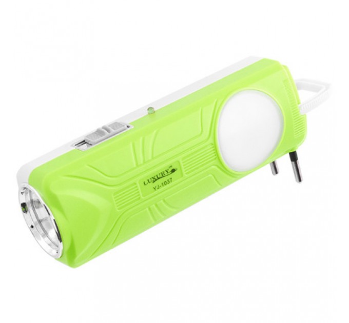 Фонарь Luxury 1037, 1W+5SMD, Li-Ion аккумулятор, ЗУ 220V