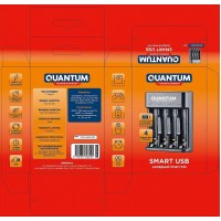 Зарядное устройство Quantum QM-BC1040 для Ni-MH/Ni-CD 1.2V акум. AA/AAA  4-slot (USB)