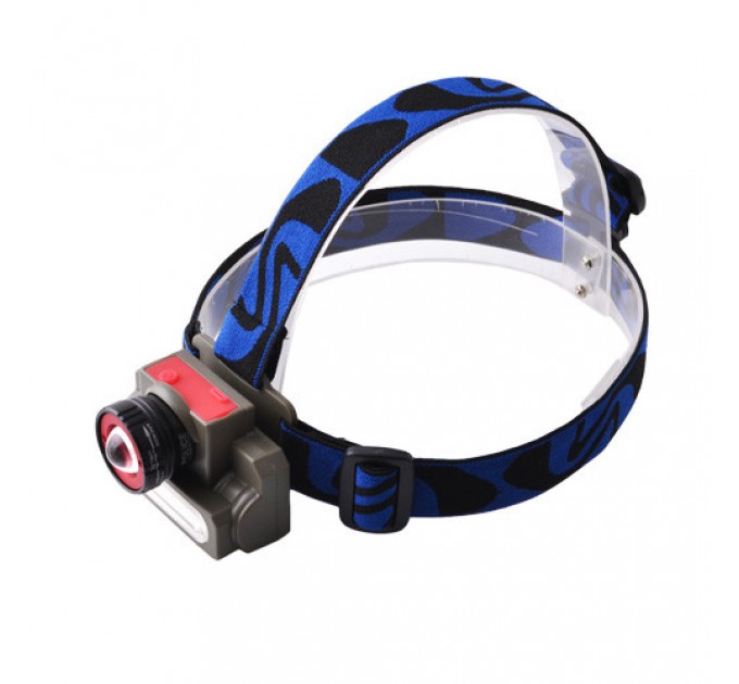 Фонарь налобный Police 8808/6908-XPE+COB, Li-Ion аккум., zoom, ЗУ microUSB, Box