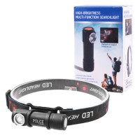 Фонарь налобный Police 2155-XPE, Li-Ion аккум., магнит, ЗУ USB