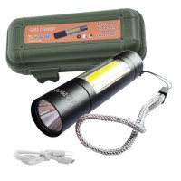 Фонарь BL-510/1501-XPE+COB, Li-Ion аккум., ЗУ mircoUSB, Box