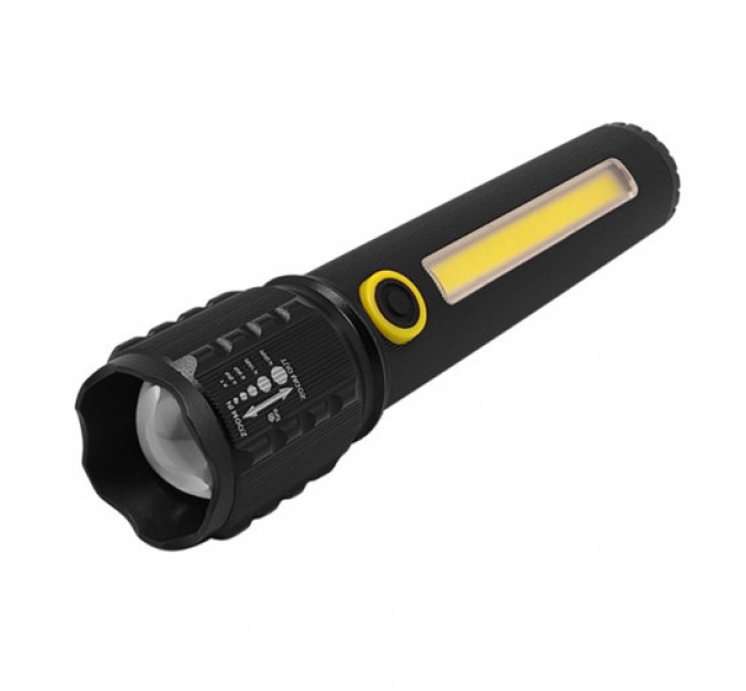 Фонарь C72/C82-P50+COB, Li-Ion аккум., zoom, ЗУ mircoUSB, Box