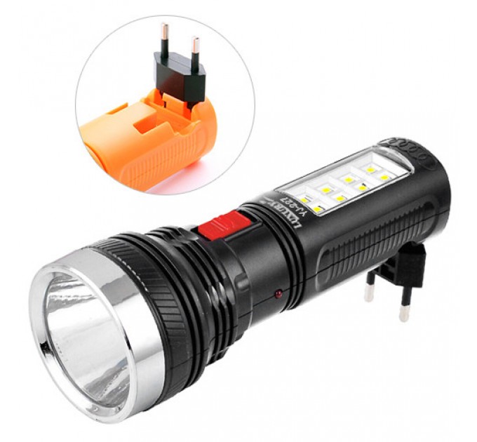 Фонарь Luxury 227, 1W+8SMD, Li-Ion аккум., ЗУ 220V