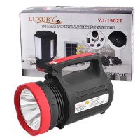 Фонарь переносной Luxury 1902 T, 5W+22SMD, 2 лампы 3W, power bank, Li-Ion аккум., солнечная батарея, ЗУ 220V,