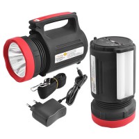 Фонарь переносной Luxury 1902 T, 5W+22SMD, 2 лампы 3W, power bank, Li-Ion аккум., солнечная батарея, ЗУ 220V,