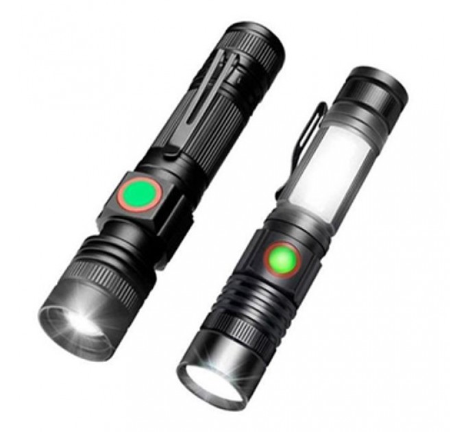 Фонарь BL-502-T6+COB, 1x18650, магнит, зажим, zoom, ЗУ microUSB