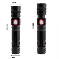 Фонарь BL-502-T6+COB, 1x18650, магнит, зажим, zoom, ЗУ microUSB