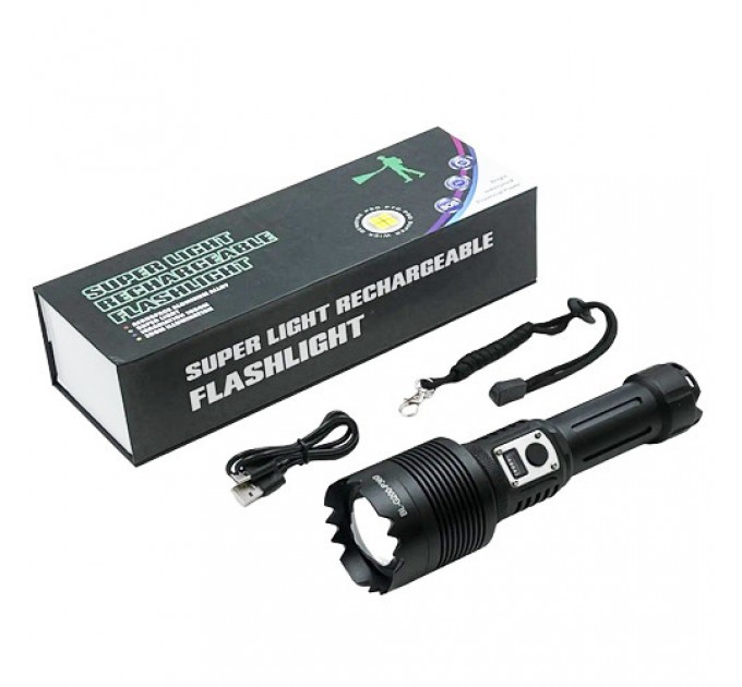 Фонарь BL-G200-P360, power bank, 1х26650, zoom, ЗУ Type-C, Box