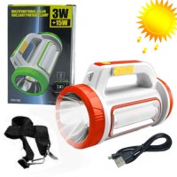 Фонарь переносной 5158-LED+COB, power bank, Li-Ion аккум., солнечная батарея, ЗУ microUSB, Box