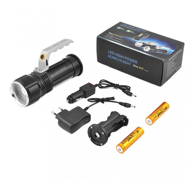 Фонарь переносной Police S912-XPE+COB (white+red), 2x18650, zoom, ЗУ 220V/12V, Box