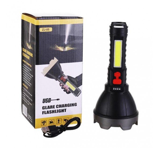 Фонарь ZJ-05-OSL+COB, Li-Ion аккумулятор, ЗУ microUSB, Box