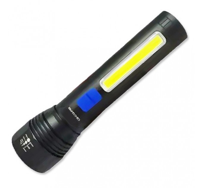 Фонарь CB-C12-P50+COB, Li-Ion аккум., zoom, ЗУ microUSB, Box