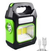 Фонарь переносной  JY-978B-LED+2COB, power bank, Li-Ion аккум., солнечная батарея, ЗУ microUSB, Box
