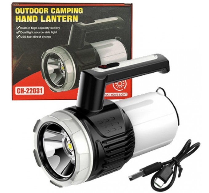 Фонарь переносной CH-22031-XPG+LED(white+yellow), Li-Ion аккум., ЗУ Type-C, Box