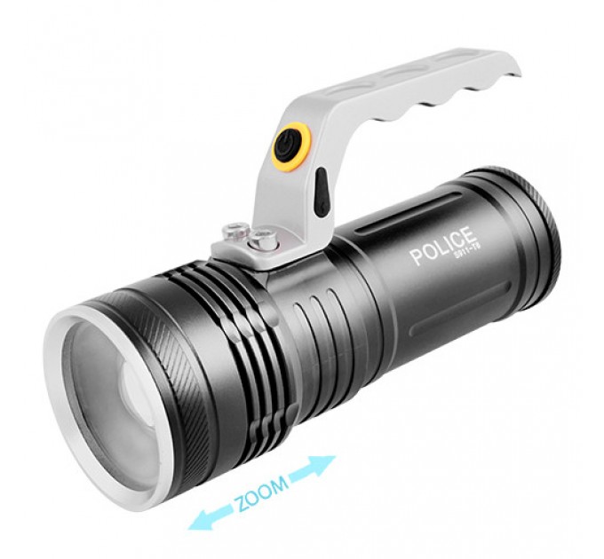 Фонарь переносной Poliсe S911-XPE, 2x18650, zoom, ЗУ 220V/12V, Box