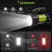 Фонарь переносной T80C-5W+COB(white+red), power bank, 2x18650, ЗУ Type-C, Box