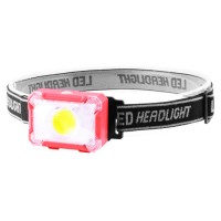 Фонарь налобный 1302+COB, 3xAAA
