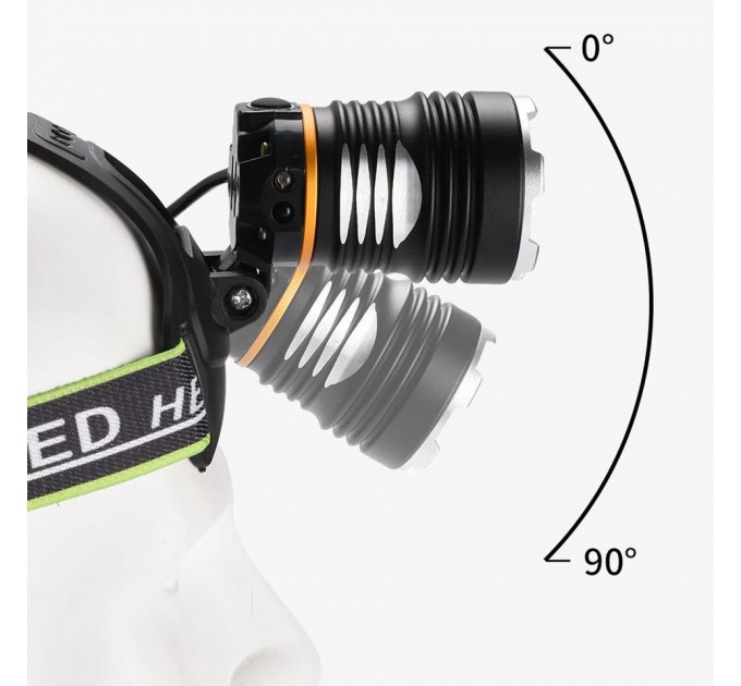 Фонарь налобный BL-A7-P50, 2x18650, zoom, ЗУ microUSB, Box