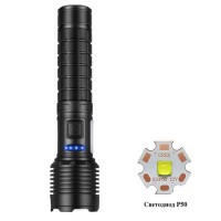 Фонарь BL-X721-P50+10SMD (white+red), power bank, 1x18650, zoom, ЗУ Type-C, Box
