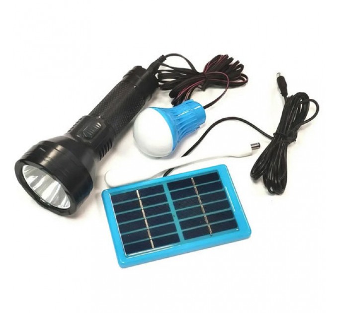 Фонарь YW-038-3W, 1 лампа 3W, гибкая Led лампа, Li-Ion акум. , солнечная батарея, Box