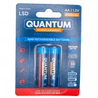 Аккумулятор Ni-MH с низким саморазрядом (LSD) Quantum 2100mAh AA, 2шт/уп blister (012028)