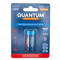 Аккумулятор Ni-MH с низким саморазрядом (LSD) Quantum 1000mAh AAA, 2шт/уп blister (012028)