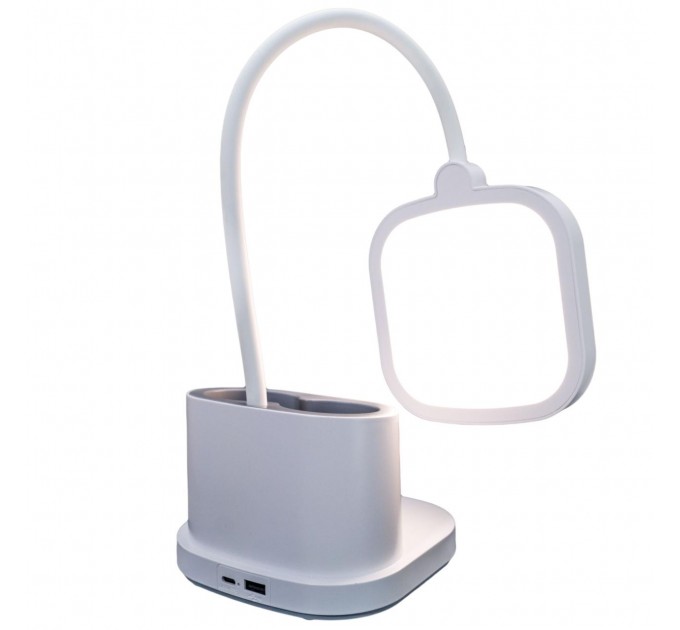 Настольная лампа с аккумулятором Quantum VERONA QM-TL1061 LED 3.5W 450lm 4100К USB 5V 3000mAh с Power Bank