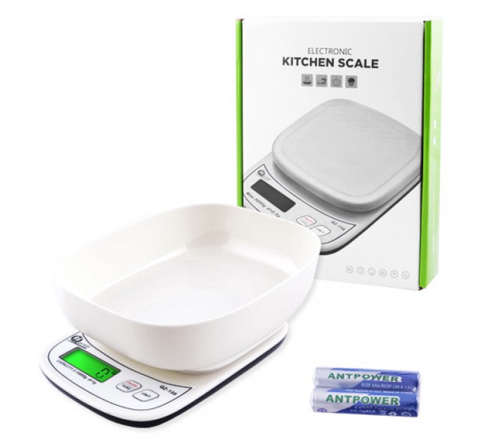 Весы кухонные QZ-158A, 10кг (1г), чаша