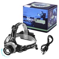 Фонарь налобный Police W002-XPE, Motion Sensor, 2x18650, zoom, ЗУ microUSB, Box