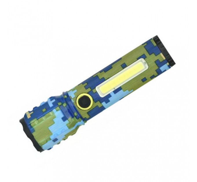 Фонарь C71M-P50+COB camouflage, Li-Ion аккум., zoom, ЗУ microUSB, Box