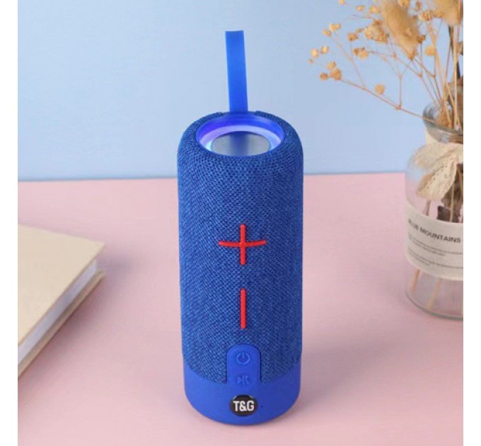 Bluetooth-колонка TG619C с RGB ПОДСВЕТКОЙ, speakerphone, радио, blue