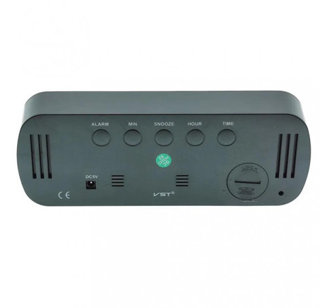 Часы сетевые VST-895Y-4, зеленые, температура, USB