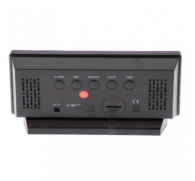 Часы сетевые VST-897-1, красные,температура, USB